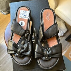 Clarks Black  Sandals with jewelry